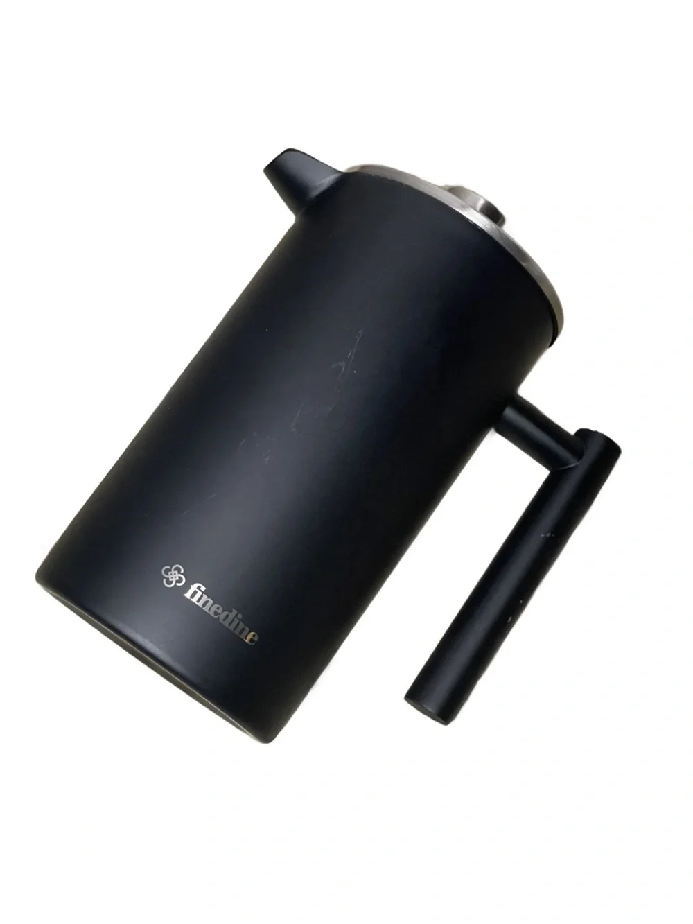 Finedine Matte Black French Press Coffee Maker - Stainless Steel - 34 oz.
